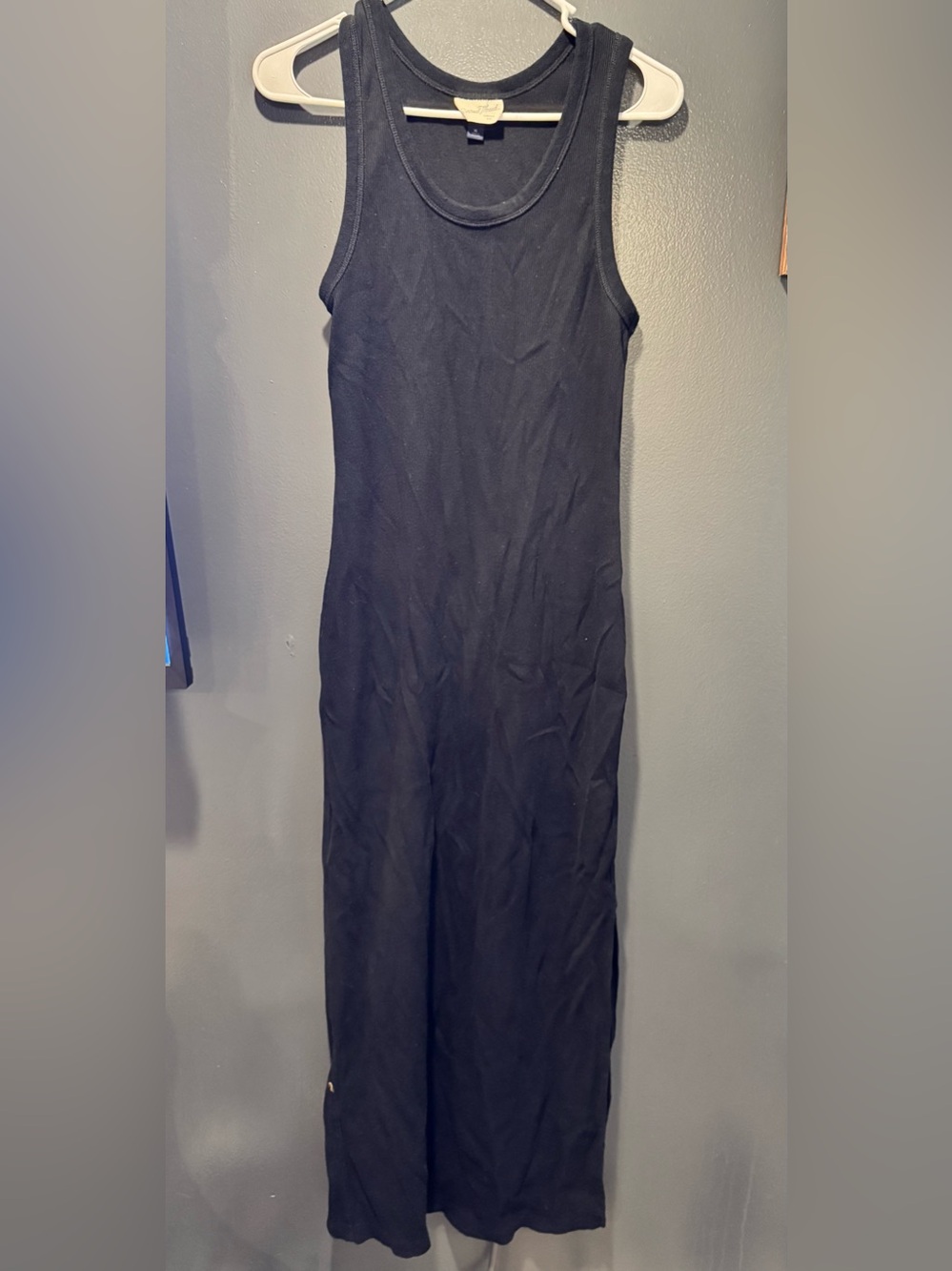 Universal Thread Black Sleeveless Maxi Tank Dress